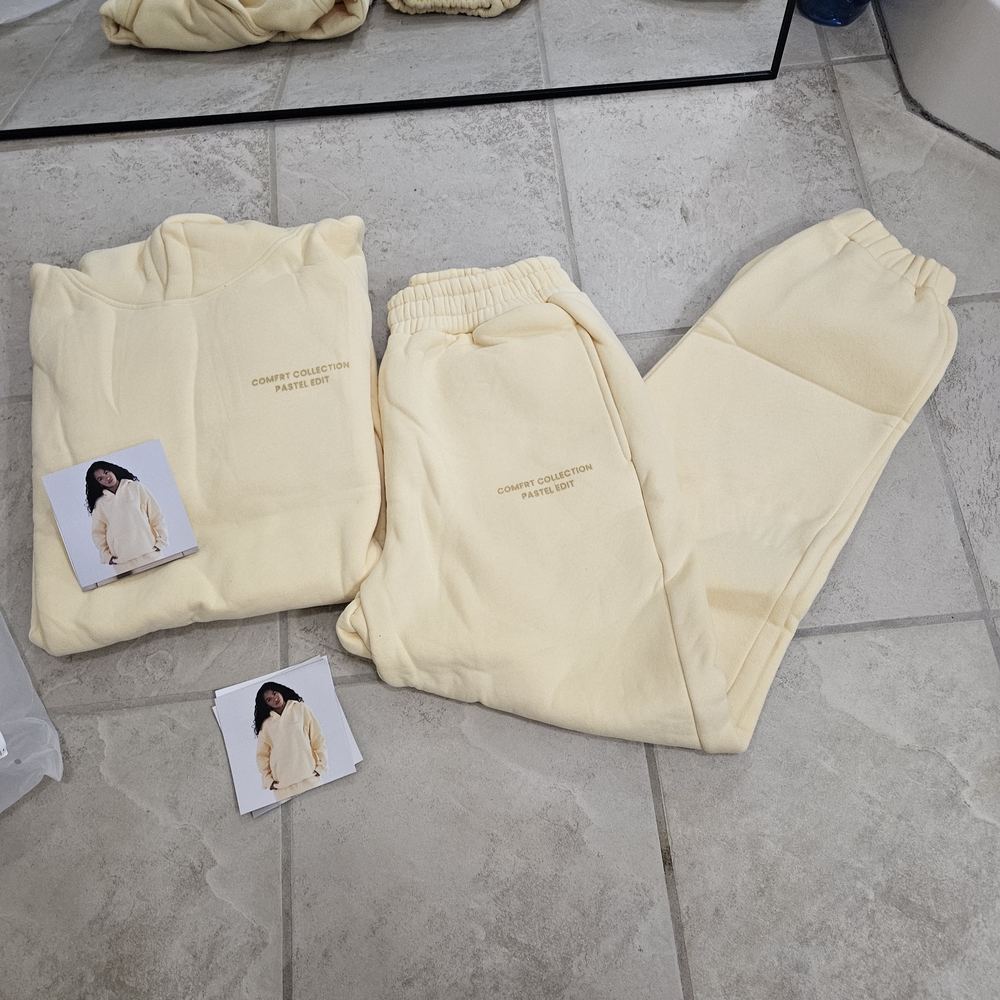 Canary Yellow Pastel Jogger Set— Comfort Collection Medium/small